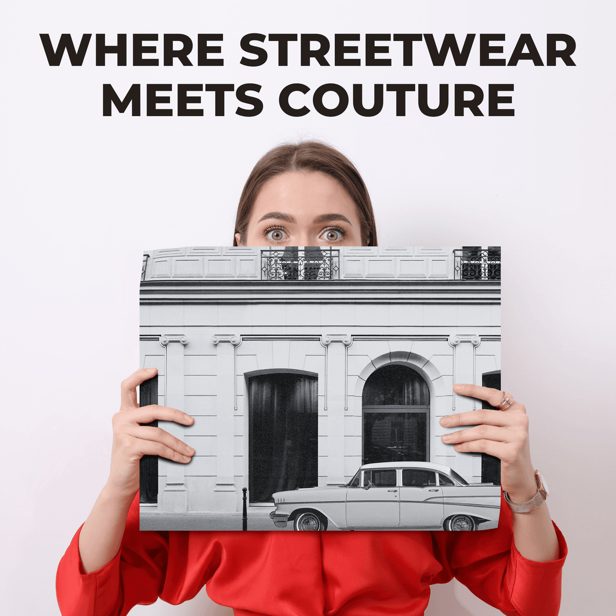 InkFlow Luxury Fashion Storefront Poster - High Fashion Art - Gift for Women, Fashionistas - Landscape Glamour Wall Decor for Bedroom, Living Room, Office - 14x11UNFRAMED Wall Art - Infinity Beyond Crafts