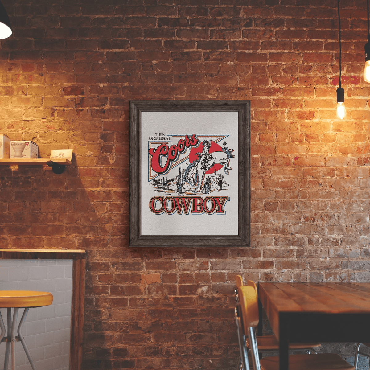 InkFlow Vintage Cowboy Beer Poster - Classic Beer Label Print - Retro Advertising Art - American Icon Art - Graffiti Art - Great Bedroom or Living Room Decor - 8x10 UNFRAMED Wall Art - Infinity Beyond Crafts