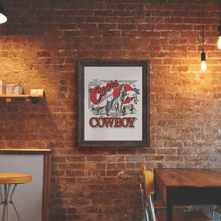 InkFlow Vintage Cowboy Beer Poster - Classic Beer Label Print - Retro Advertising Art - American Icon Art - Graffiti Art - Great Bedroom or Living Room Decor - 8x10 UNFRAMED Wall Art - Infinity Beyond Crafts