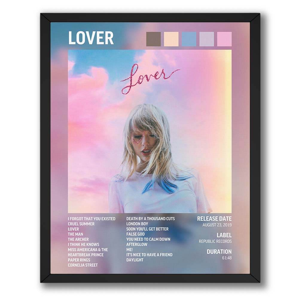 InkFlow Lover Album Poster - Vibrant Music Art Print, Stylish Wall Decor for Home or Office, Perfect Gift for Fans of Pop Music, Elegant Artwork for Music Lovers - 11x14 Unframed Canvas Wall Art - Infinity Beyond Crafts