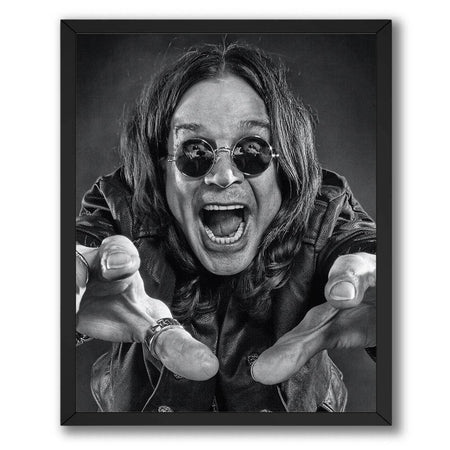 InkFlow Gritty Rock Music Poster - Classic Image Tribute to a Rock Legend, Famous People Art for Guitar Fans and Alternative Music Lovers - 8x10 Unframed Canvas Wall Art - Infinity Beyond Crafts