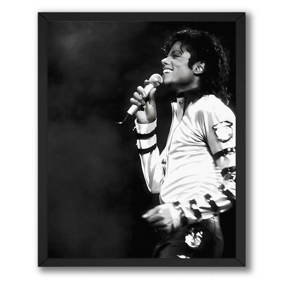 InkFlow Michael Jackson Poster - Iconic Pop Star Wall Art for Home, Office, Bedroom, or Living Room Décor - Vibrant and Classic Statement Artwork Print - 11x14 Unframed Canvas Wall Art - Infinity Beyond Crafts
