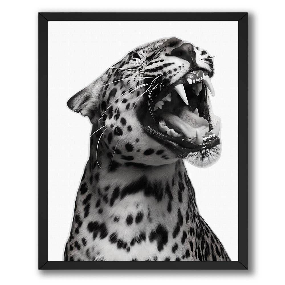 InkFlow Jaguar Poster - Bold Wildlife Wall Art for Home, Office, Bedroom, or Living Room Décor - Striking and Powerful Statement Animal Artwork Print - 8x10 Unframed Canvas Wall Art - Infinity Beyond Crafts