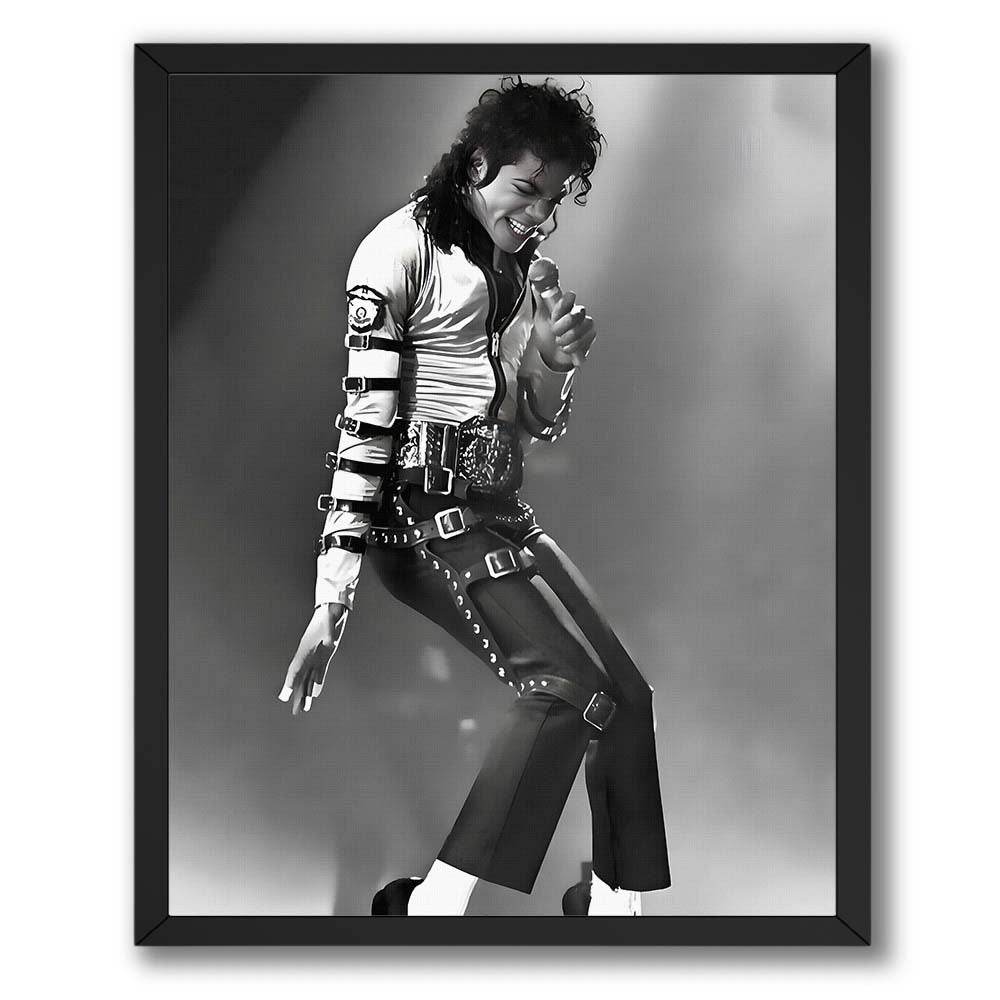 InkFlow Michael Jackson Poster - Legendary Pop Icon Wall Art for Home, Office, Bedroom, or Living Room Décor - Vibrant and Timeless Statement Artwork Print - 8x10 Unframed Canvas Wall Art - Infinity Beyond Crafts