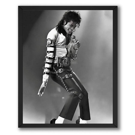 InkFlow Michael Jackson Poster - Legendary Pop Icon Wall Art for Home, Office, Bedroom, or Living Room Décor - Vibrant and Timeless Statement Artwork Print - 8x10 Unframed Canvas Wall Art - Infinity Beyond Crafts