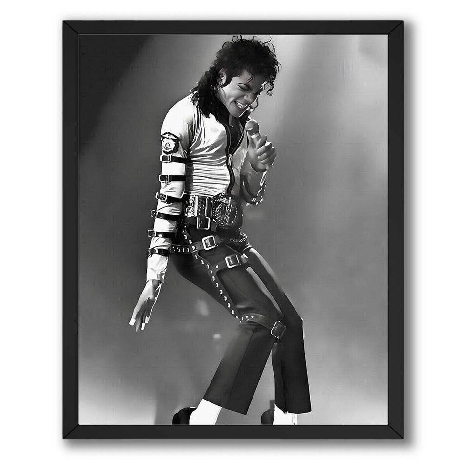 InkFlow Michael Jackson Poster - Legendary Pop Icon Wall Art for Home, Office, Bedroom, or Living Room Décor - Vibrant and Timeless Statement Artwork Print - 8x10 Unframed Canvas Wall Art - Infinity Beyond Crafts