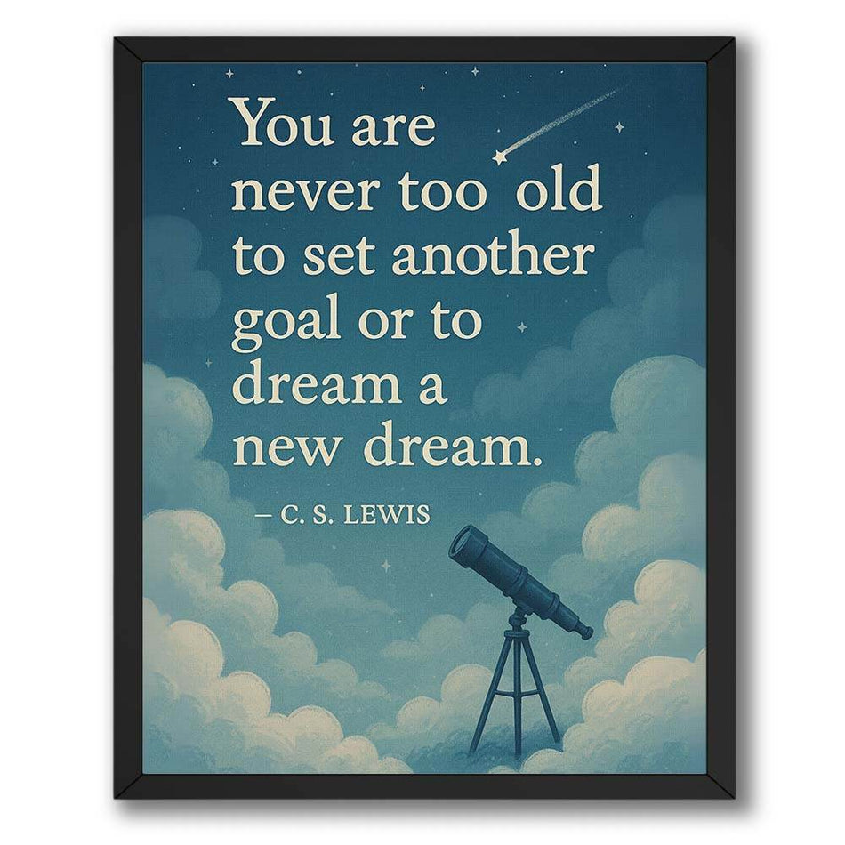 InkFlow C.S. Lewis Inspirational Quote Poster - Motivational Wall Art for Home, Office, Bedroom, Living Room Décor - Thought-Provoking Statement Piece - 8x10 Unframed Canvas Wall Art - Infinity Beyond Crafts