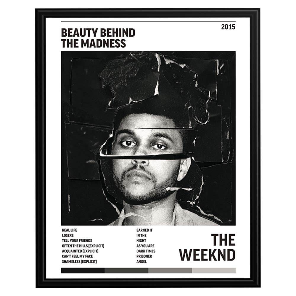 InkFlow Beauty Behind the Madness Music Poster - Iconic Pop Art Print for Music Lovers, Inspirational Wall Decor for Home, Office, and Music Enthusiasts - 8x10 Unframed Canvas Wall Art - Infinity Beyond Crafts