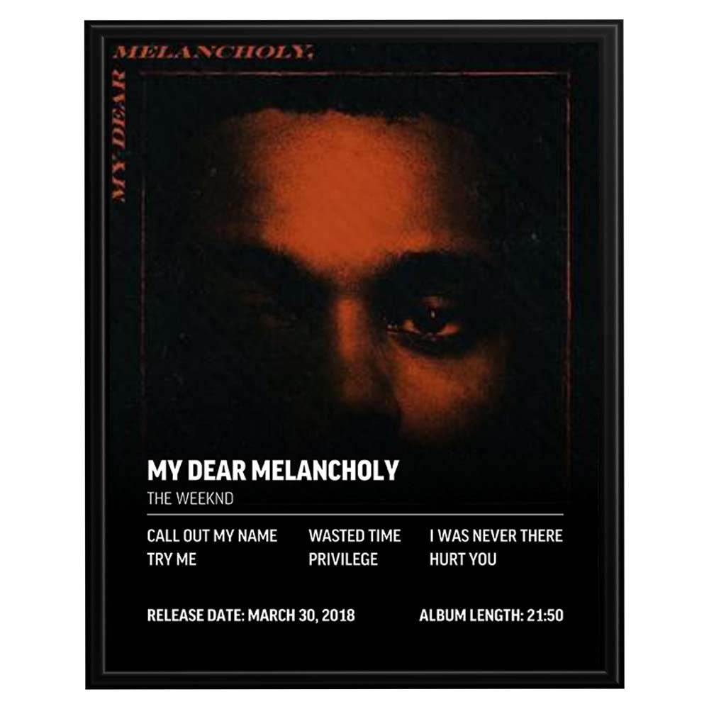 InkFlow My Dear Melancholy Music Poster - Iconic Pop Art Print for Music Lovers, Inspirational Wall Decor for Home, Office, and Music Enthusiasts - 8x10 Unframed Canvas Wall Art - Infinity Beyond Crafts