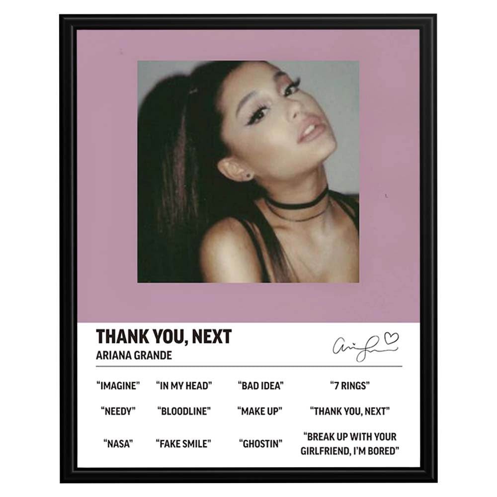 InkFlow Thank U, Next Music Poster - Art Print for Fans, Wall Décor for Home, Studio, or Office, Inspirational Artwork for Modern Spaces - 8x10 Unframed Canvas Wall Art - Infinity Beyond Crafts