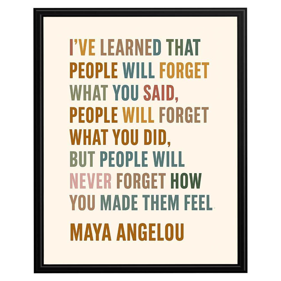InkFlow Maya Angelou Inspirational Quote Wall Art - Motivational Print Poster for Home Décor, Living Rooms, Bedrooms, and Uplifting Spaces - 8x10 Unframed Wall Art - Infinity Beyond Crafts