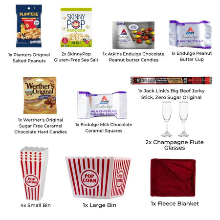 Movie Night Popcorn and Candy Gift Basket - Infinity Beyond Crafts