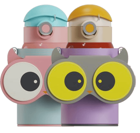 Owl Eye Thermos Cup With Sleeve - Cocosmile Cups