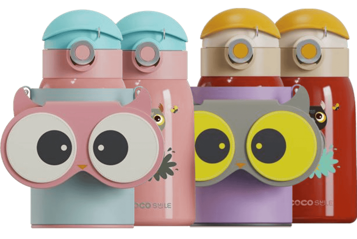 Owl Eye Thermos Cup With Sleeve - Cocosmile Cups