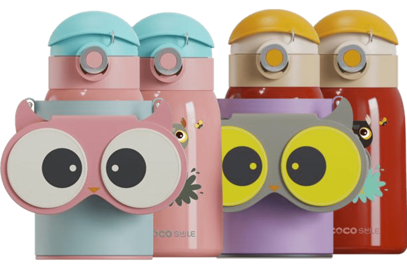 Owl Eye Thermos Cup With Sleeve - Cocosmile Cups