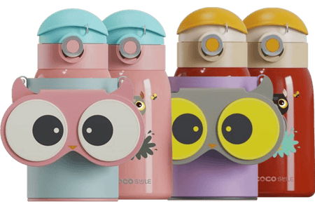 Owl Eye Thermos Cup With Sleeve - Cocosmile Cups