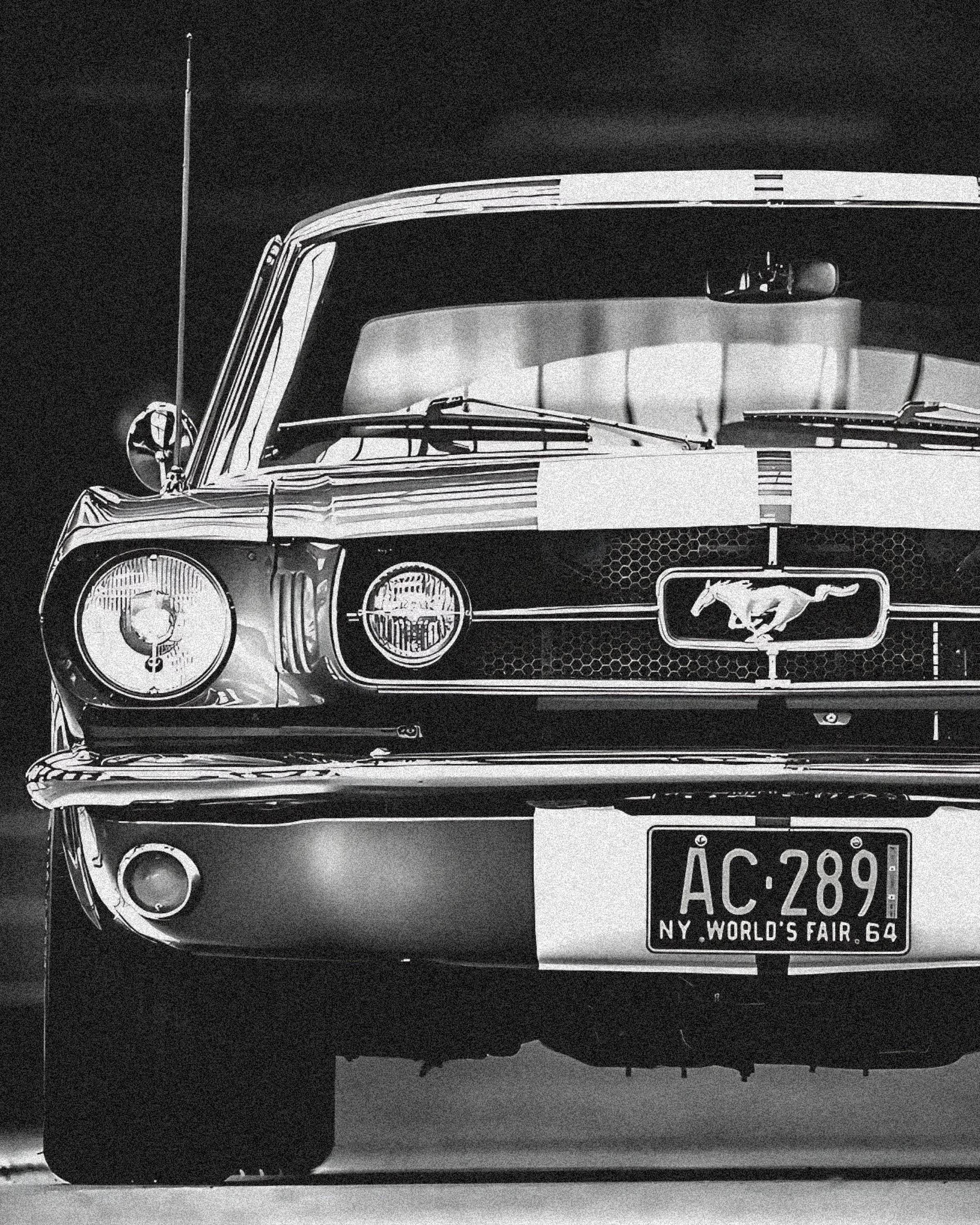 InkFlow Vintage Mustang Photography Poster - Classic Car Art Print for Automobile Enthusiasts, Retro Wall Decor for Home, Office, and Car Lovers - 8x10 Unframed Canvas Wall Art - Infinity Beyond Crafts