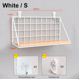 Wall Mounted Spice Rack Shelf – Wooden & Metal Kitchen Organizer