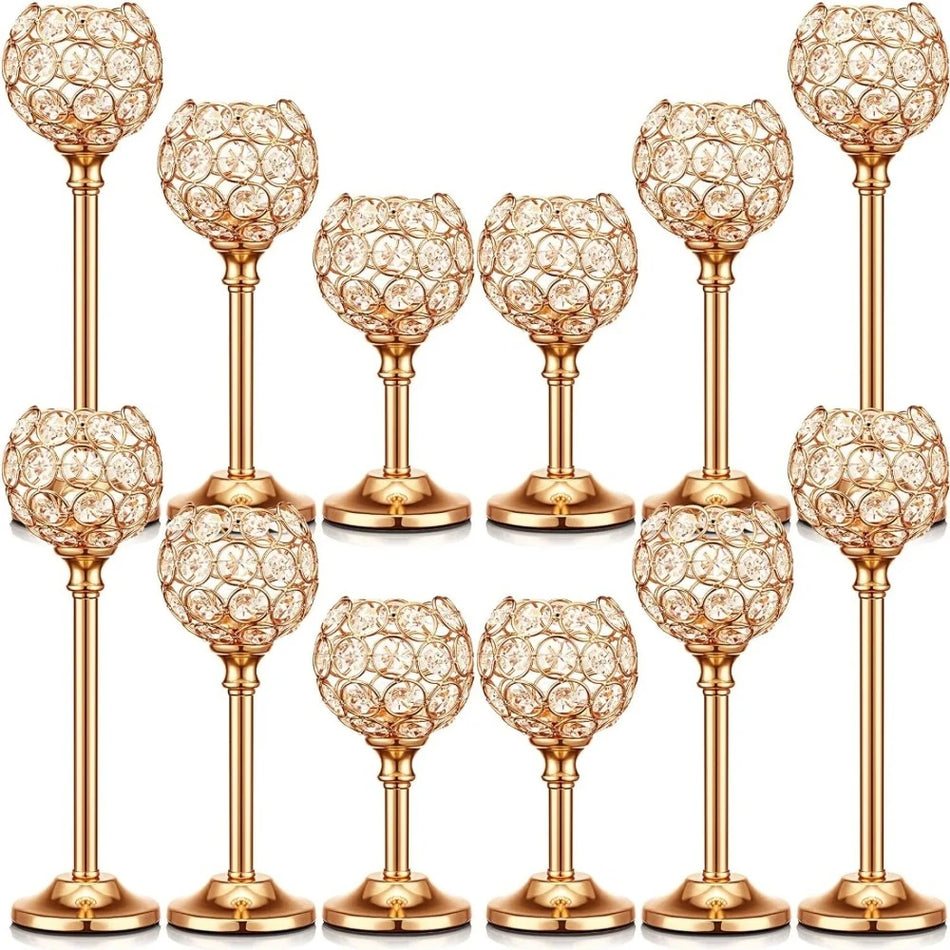 Crystal Tealight Candle Holder for Weddings & Table Décor