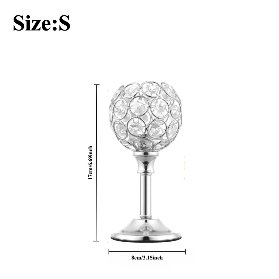Crystal Tealight Candle Holder for Weddings & Table Décor