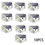 100 LED Solar Motion Sensor Light – Waterproof Outdoor Security Wall Lamp
