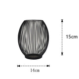 Black Iron Lantern Candle Holder for Table Décor