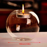 Clear Glass Tea Light Candle Holder for Modern Home Décor
