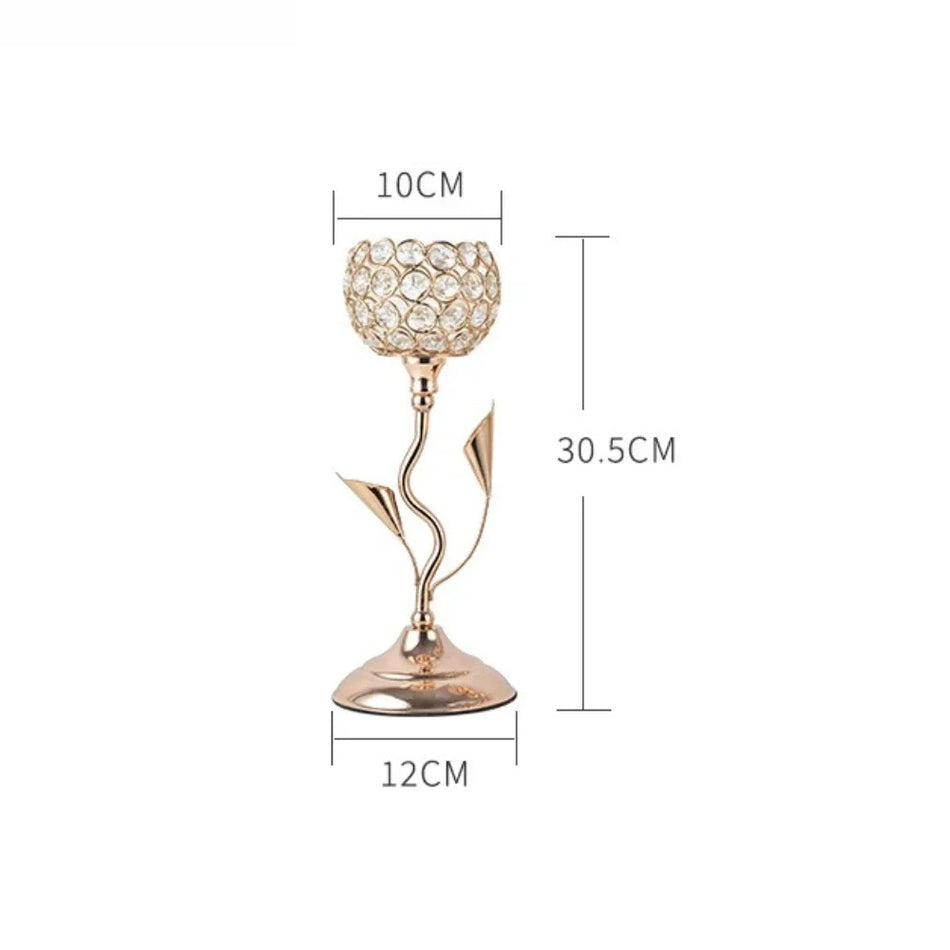Crystal Tealight Candle Holder for Weddings & Table Décor