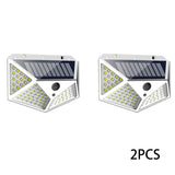 100 LED Solar Motion Sensor Light – Waterproof Outdoor Security Wall Lamp