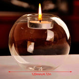 Clear Glass Tea Light Candle Holder for Modern Home Décor