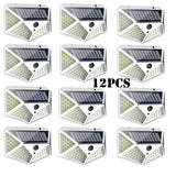 100 LED Solar Motion Sensor Light – Waterproof Outdoor Security Wall Lamp