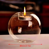 Clear Glass Tea Light Candle Holder for Modern Home Décor