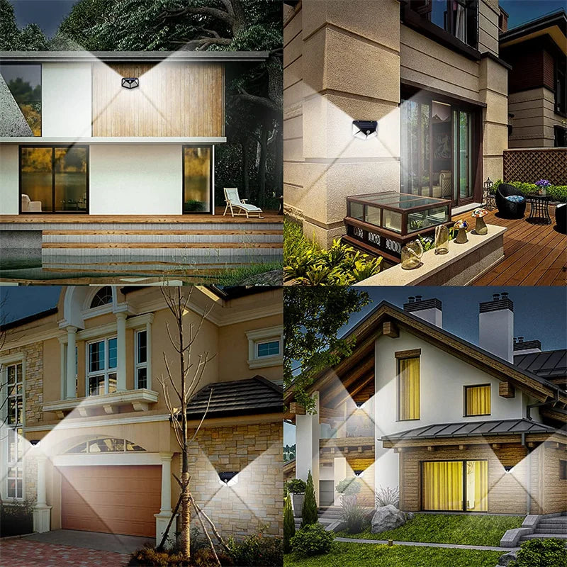 100 LED Solar Motion Sensor Light – Waterproof Outdoor Security Wall Lamp