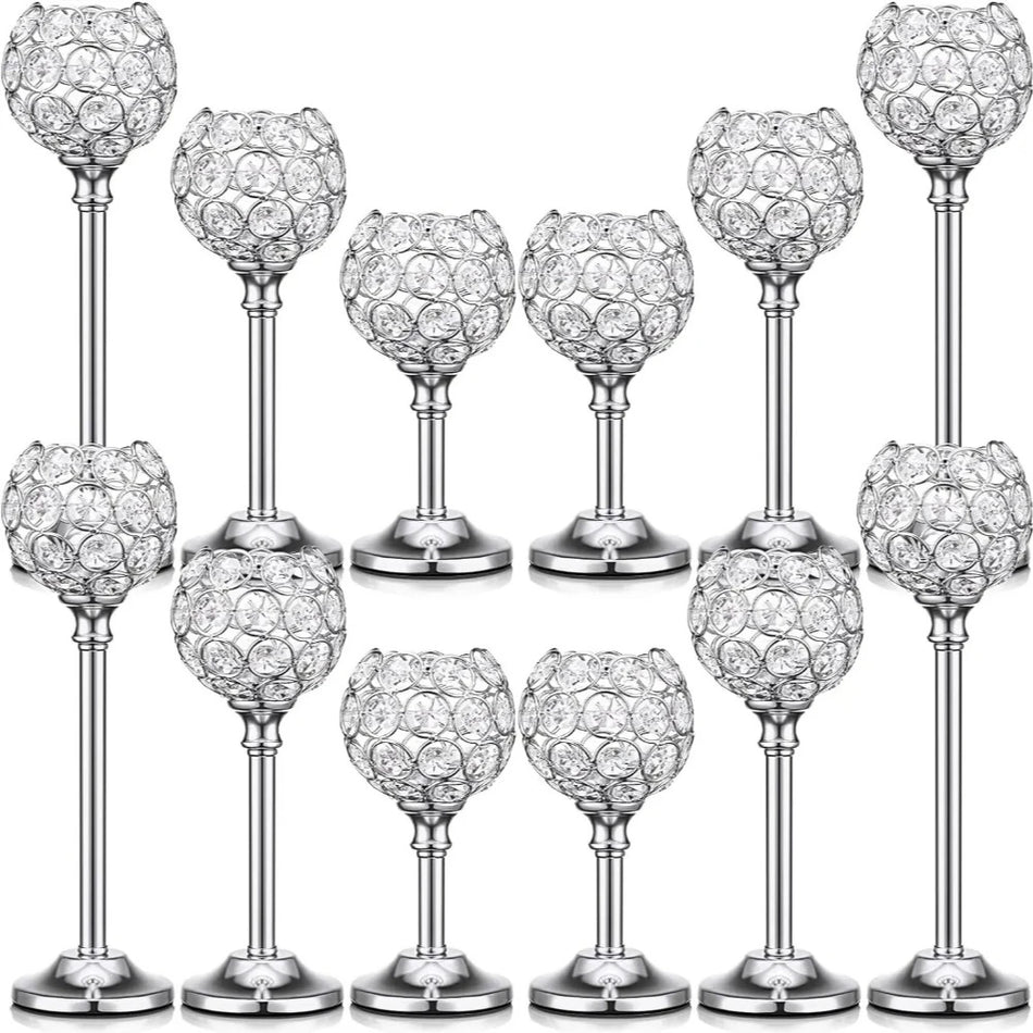 Crystal Tealight Candle Holder for Weddings & Table Décor