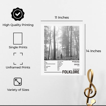 InkFlow Vintage-Inspired Music Poster - Classic Music Art Print, Elegant Wall Decor for Home or Office, Stylish Artwork for Music Lovers - 11x14 Unframed Canvas Wall Art - Infinity Beyond Crafts