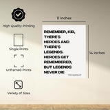 InkFlow Sandlot Quote Poster - Motivational & Inspirational Art for Baseball Fans, Perfect Wall Decor for Sports Enthusiasts - 8x10 Unframed Canvas Wall Art - Infinity Beyond Crafts