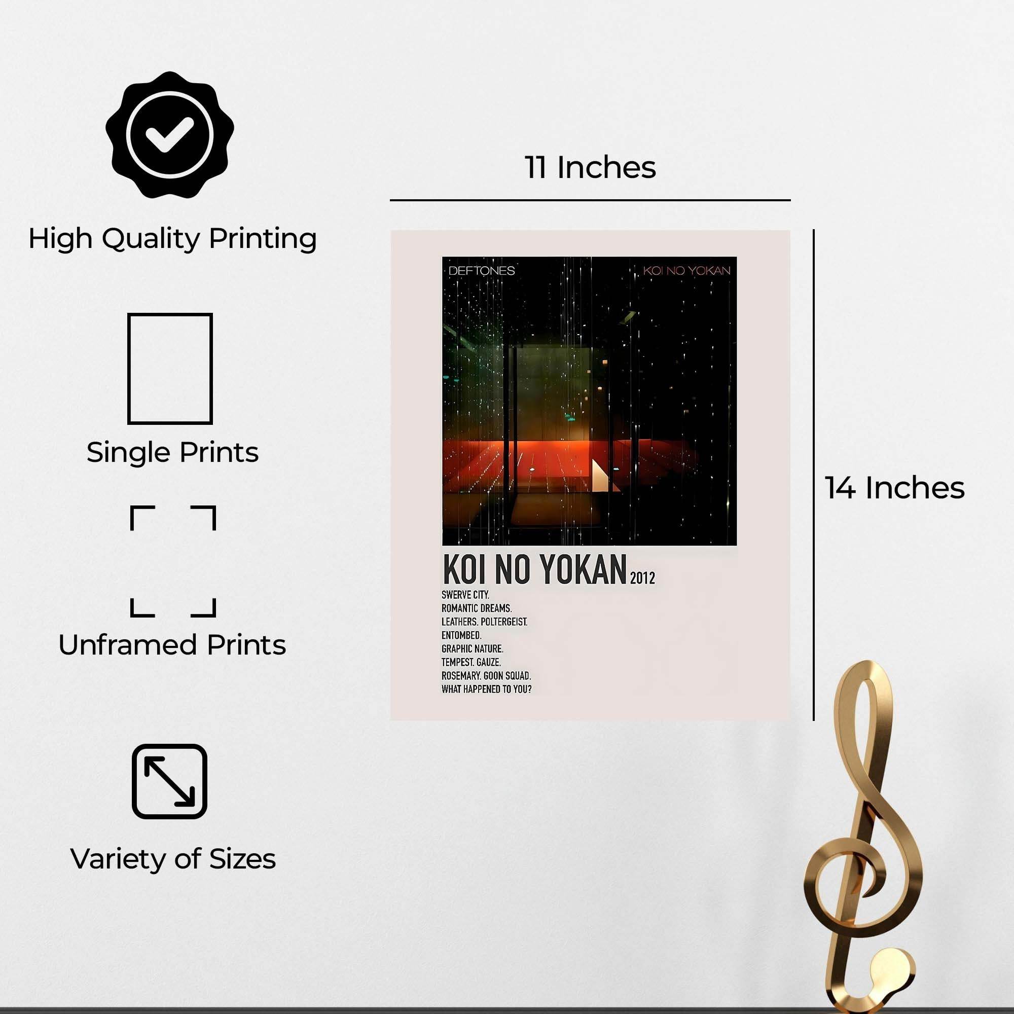 InkFlow Koi no Yokan Poster - Inspirational Wall Art Print for Home, Office, Bedroom, or Living Room Décor - Beautiful Japanese Phrase Typography Artwork - 8x10 Unframed Canvas Wall Art - Infinity Beyond Crafts