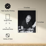 InkFlow Anthony Bourdain Poster - Iconic Culinary Legend Wall Art, Inspirational Print for Food Lovers, Perfect for Kitchen, Dining Room, or Travel Enthusiasts - 8x10 Unframed Wall Art - Infinity Beyond Crafts