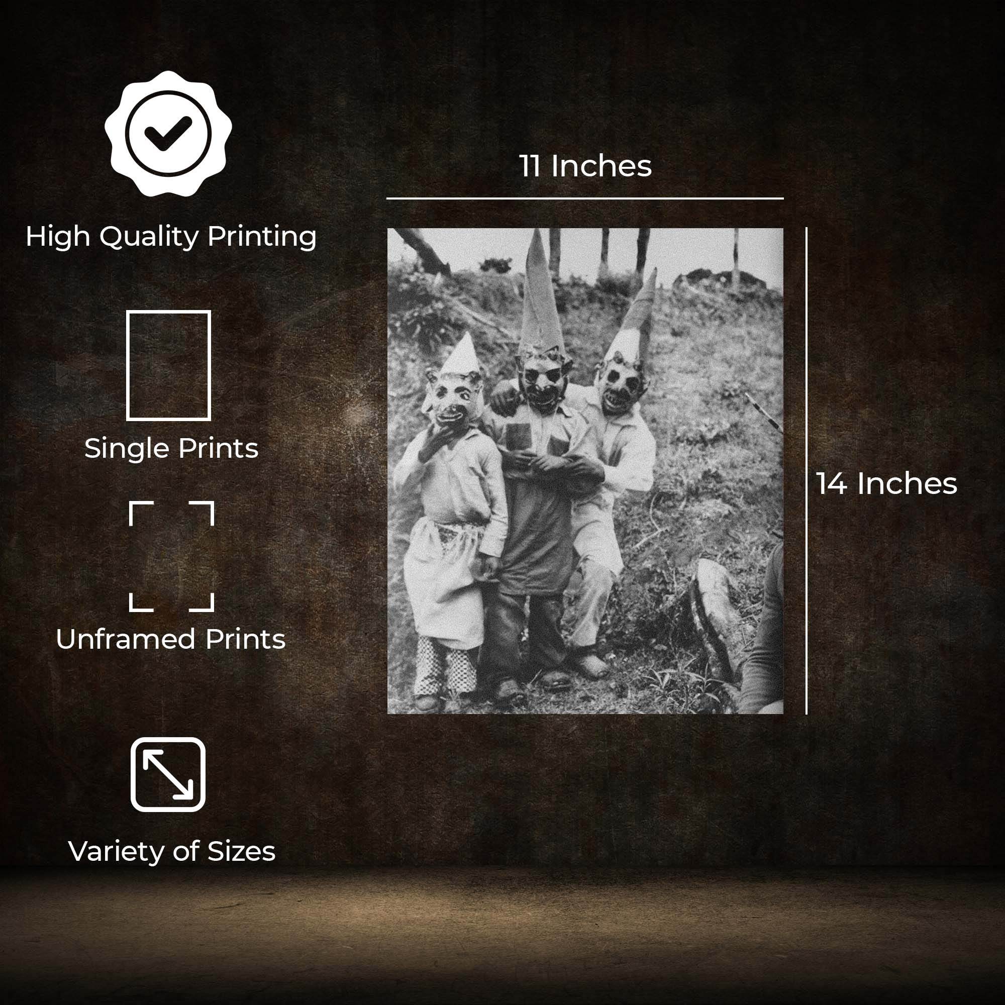 InkFlow Goth Creepy Family Photo Poster - Wiccan & Goth Art - Dark and Spooky Art Print for Bedroom, Living Room, or Office - Horror Wall Decor - 8x10 Unframed Canvas Wall Art - Infinity Beyond Crafts