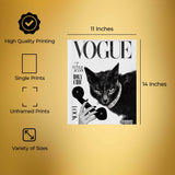 InkFlow Vogue Cat Poster - Fashion-Inspired Wall Art for Home, Office, Bedroom, or Living Room Décor - Chic and Whimsical Statement Artwork Print - 8x10 Unframed Canvas Wall Art - Infinity Beyond Crafts