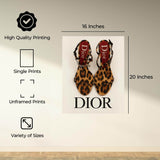 InkFlow Luxury Vintage Cheetah Heels Wall Art Poster - Elegant Fashion Artwork for Home, Living Room, or Bedroom Décor - 8x10 Unframed Wall Art - Infinity Beyond Crafts