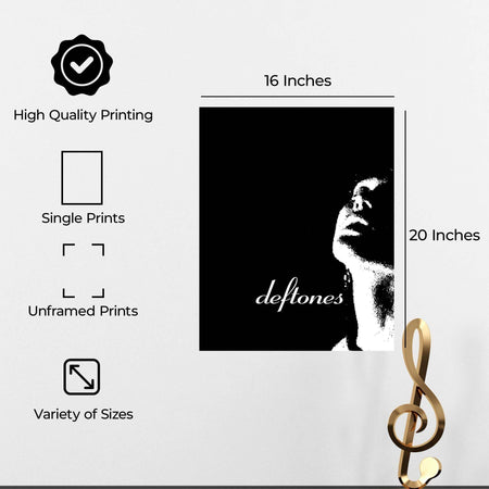 InkFlow Alternative Rock Band Inspired Poster - Edgy and Stylish Music Wall Art for Home, Bedroom, Office, or Living Room Décor, Perfect for Music Fans and Collectors - 8x10 Unframed Canvas Wall Art - Infinity Beyond Crafts