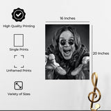InkFlow Gritty Rock Music Poster - Classic Image Tribute to a Rock Legend, Famous People Art for Guitar Fans and Alternative Music Lovers - 8x10 Unframed Canvas Wall Art - Infinity Beyond Crafts