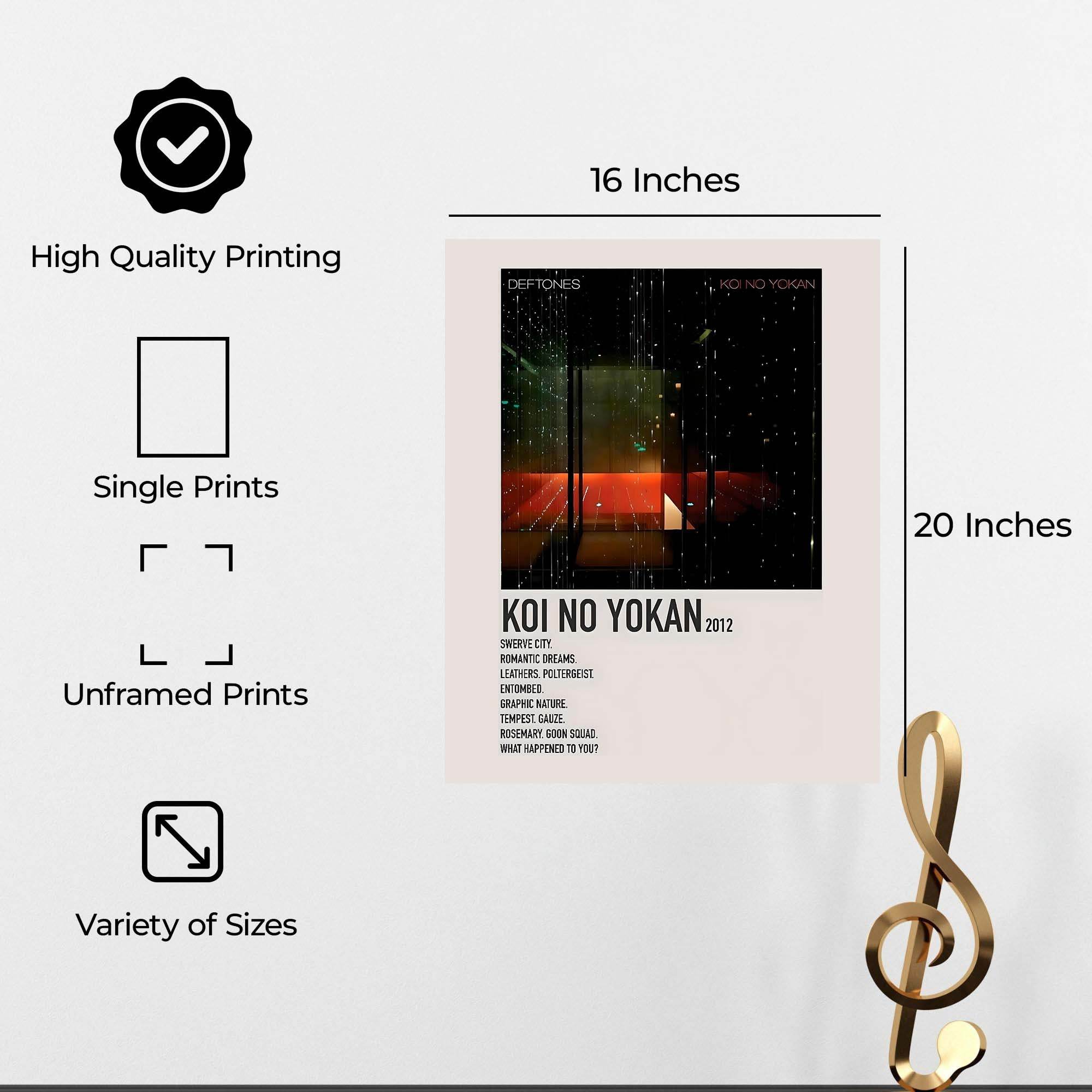 InkFlow Koi no Yokan Poster - Inspirational Wall Art Print for Home, Office, Bedroom, or Living Room Décor - Beautiful Japanese Phrase Typography Artwork - 8x10 Unframed Canvas Wall Art - Infinity Beyond Crafts