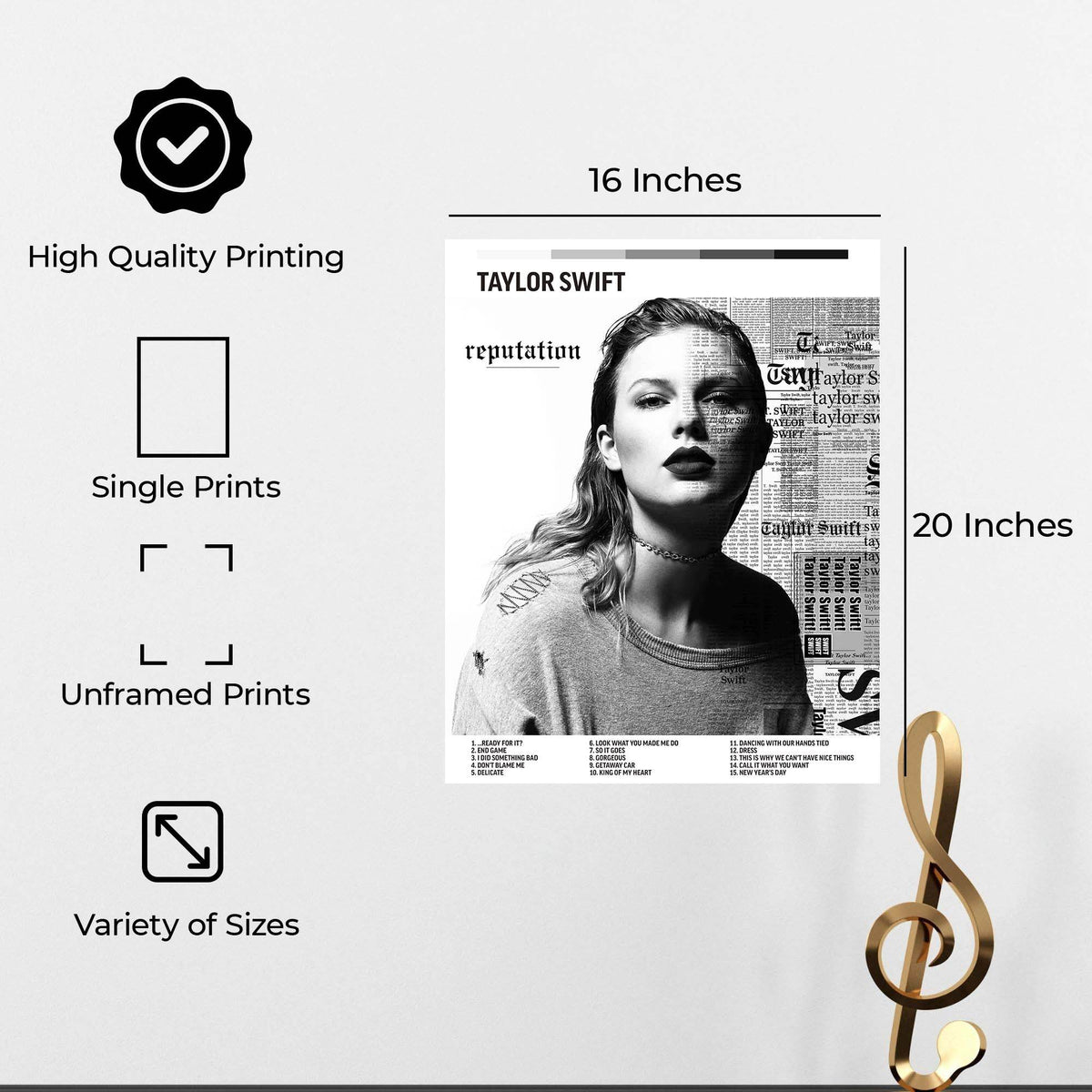 InkFlow Classic Music Album Poster - Classic Music Art Print, Stylish Wall Decor for Home or Office, Elegant Artwork for Music Lovers - 11x14 Unframed Canvas Wall Art - Infinity Beyond Crafts