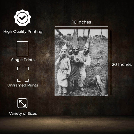 InkFlow Goth Creepy Family Photo Poster - Wiccan & Goth Art - Dark and Spooky Art Print for Bedroom, Living Room, or Office - Horror Wall Decor - 8x10 Unframed Canvas Wall Art - Infinity Beyond Crafts