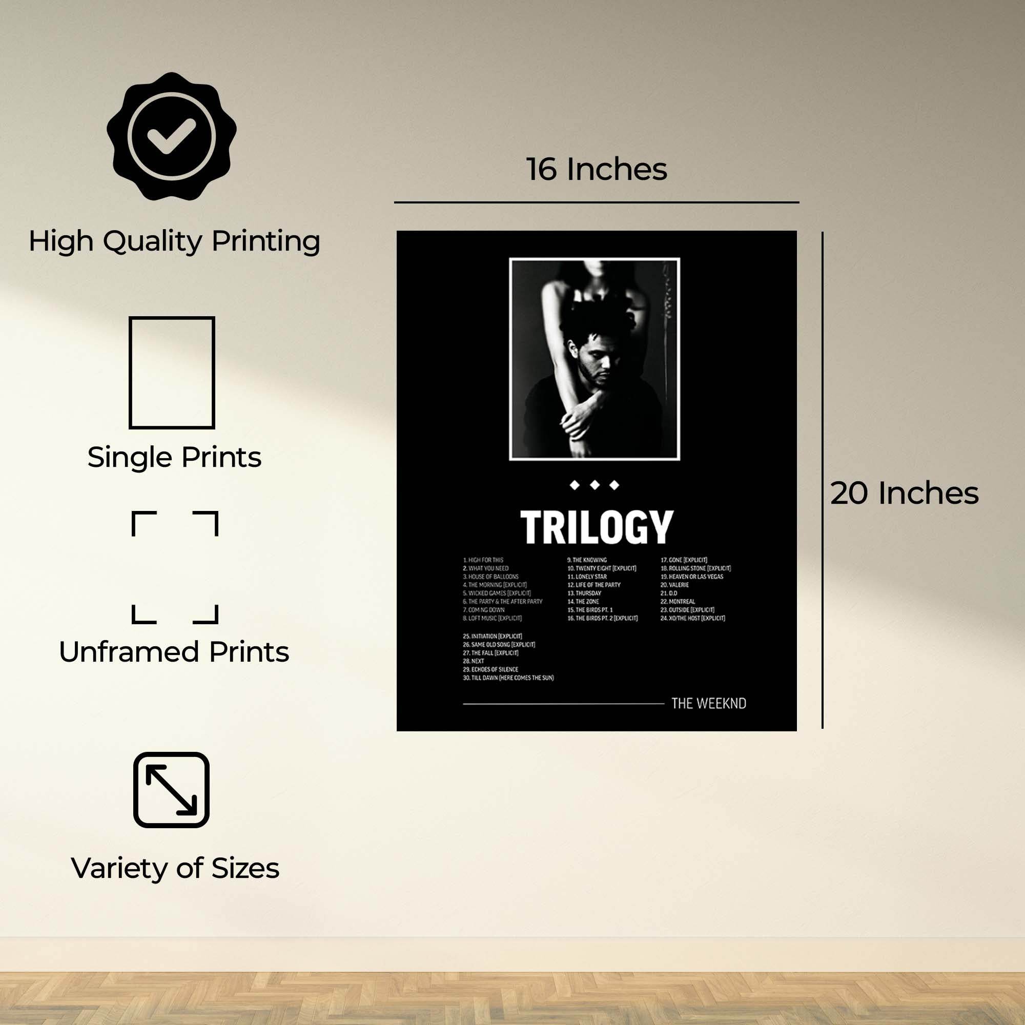 InkFlow Trilogy Music Poster - Iconic Pop Art Print for Music Lovers, Inspirational Wall Decor for Home, Office, and Music Enthusiasts - 8x10 Unframed Canvas Wall Art - Infinity Beyond Crafts