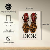 InkFlow Luxury Vintage Cheetah Heels Wall Art Poster - Elegant Fashion Artwork for Home, Living Room, or Bedroom Décor - 8x10 Unframed Wall Art - Infinity Beyond Crafts