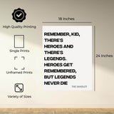 InkFlow Sandlot Quote Poster - Motivational & Inspirational Art for Baseball Fans, Perfect Wall Decor for Sports Enthusiasts - 8x10 Unframed Canvas Wall Art - Infinity Beyond Crafts