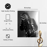 InkFlow Michael Jackson Poster - Iconic Music Legend Wall Art for Home, Office, Bedroom, or Living Room Décor - Bold and Timeless Statement Artwork Print - 8x10 Unframed Canvas Wall Art - Infinity Beyond Crafts
